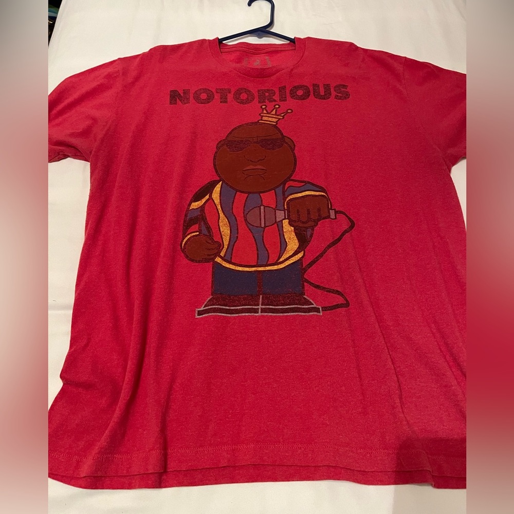 T Shirt Notorious BIG Brooklyn Mint Drop The Mic Rapper Red Big XXL
